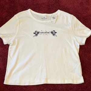 NWT White embroidered Hollister shirt
